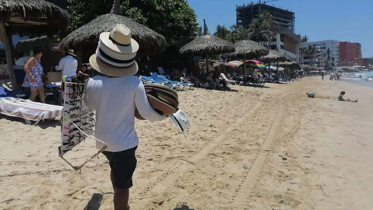 Sin ventas en la zona de playa